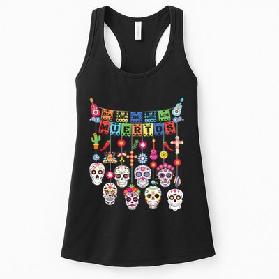 Dia De Los Muertos Funny Day Of The Dead Hanging Skulls Womens Tank Top