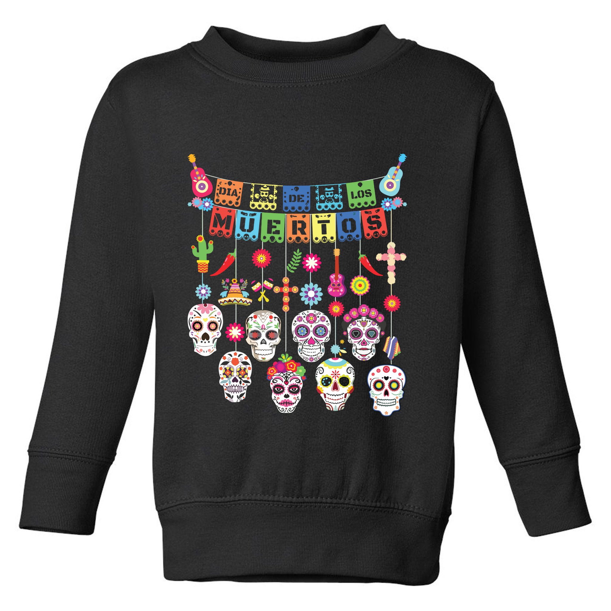 Dia De Los Muertos Funny Day Of The Dead Hanging Skulls Toddler Sweatshirt