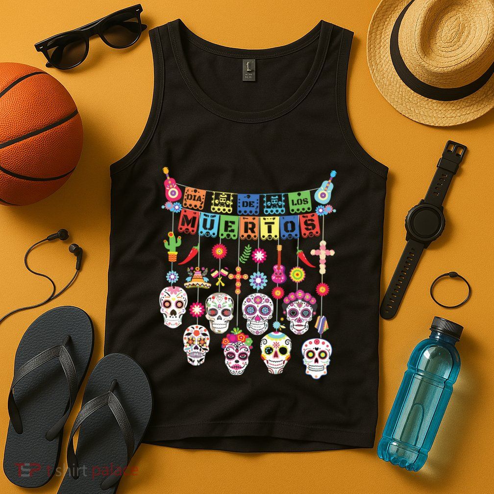 Dia De Los Muertos Funny Day Of The Dead Hanging Skulls Tank Top