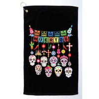 Dia De Los Muertos Funny Day Of The Dead Hanging Skulls Golf Towel