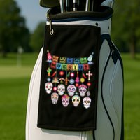Dia De Los Muertos Funny Day Of The Dead Hanging Skulls Golf Towel