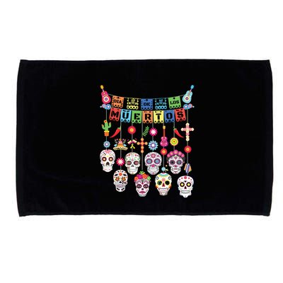 Dia De Los Muertos Funny Day Of The Dead Hanging Skulls Microfiber Hand Towel