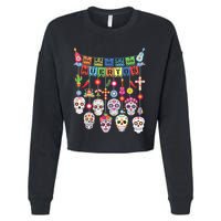 Dia De Los Muertos Funny Day Of The Dead Hanging Skulls Cropped Pullover Crew