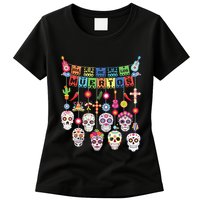 Dia De Los Muertos Funny Day Of The Dead Hanging Skulls Womens T-Shirt