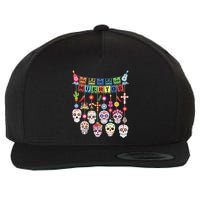 Dia De Los Muertos Funny Day Of The Dead Hanging Skulls Wool Snapback Cap
