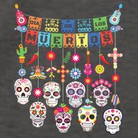 Dia De Los Muertos Funny Day Of The Dead Hanging Skulls Vector Backpack