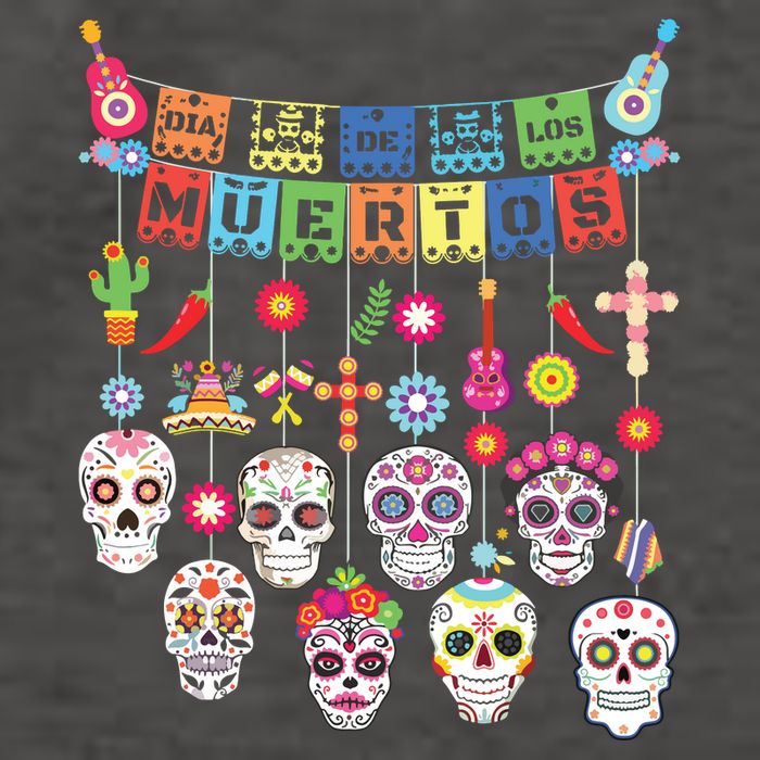 Dia De Los Muertos Funny Day Of The Dead Hanging Skulls Vector Backpack