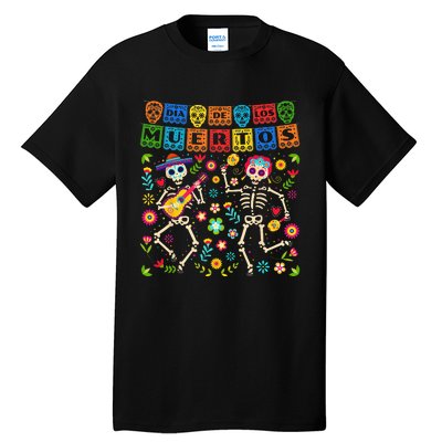 Dia De Los Muertos Day of the Dead Mexican Skeleton Dancing Tall T-Shirt