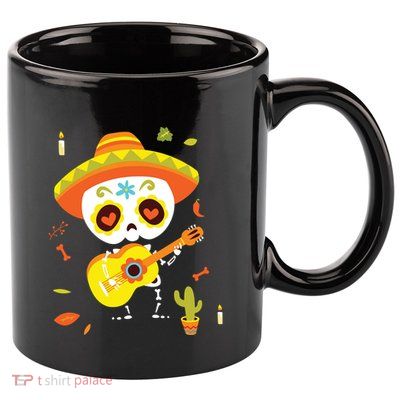 Dia De Los Muertos Mexican Kids Skeleton Sugar Skull 11oz C Handle Ceramic Mug