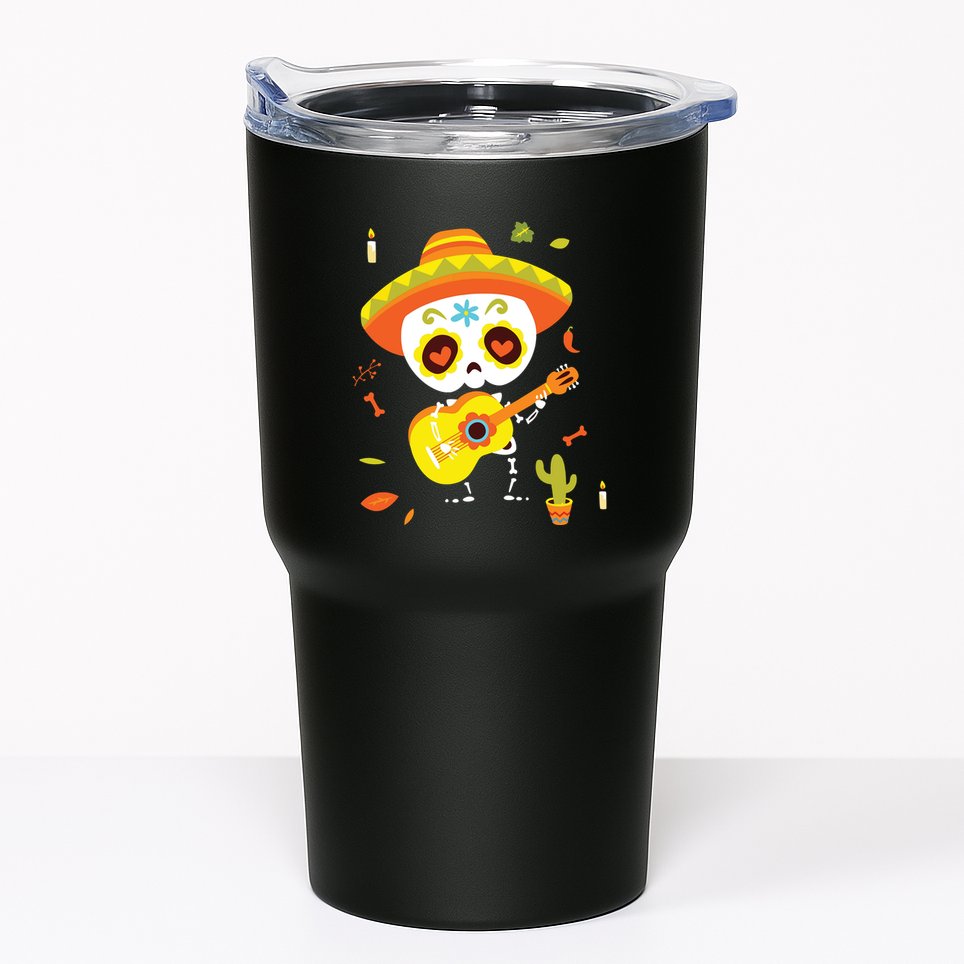Dia De Los Muertos Mexican Kids Skeleton Sugar Skull Tumbler