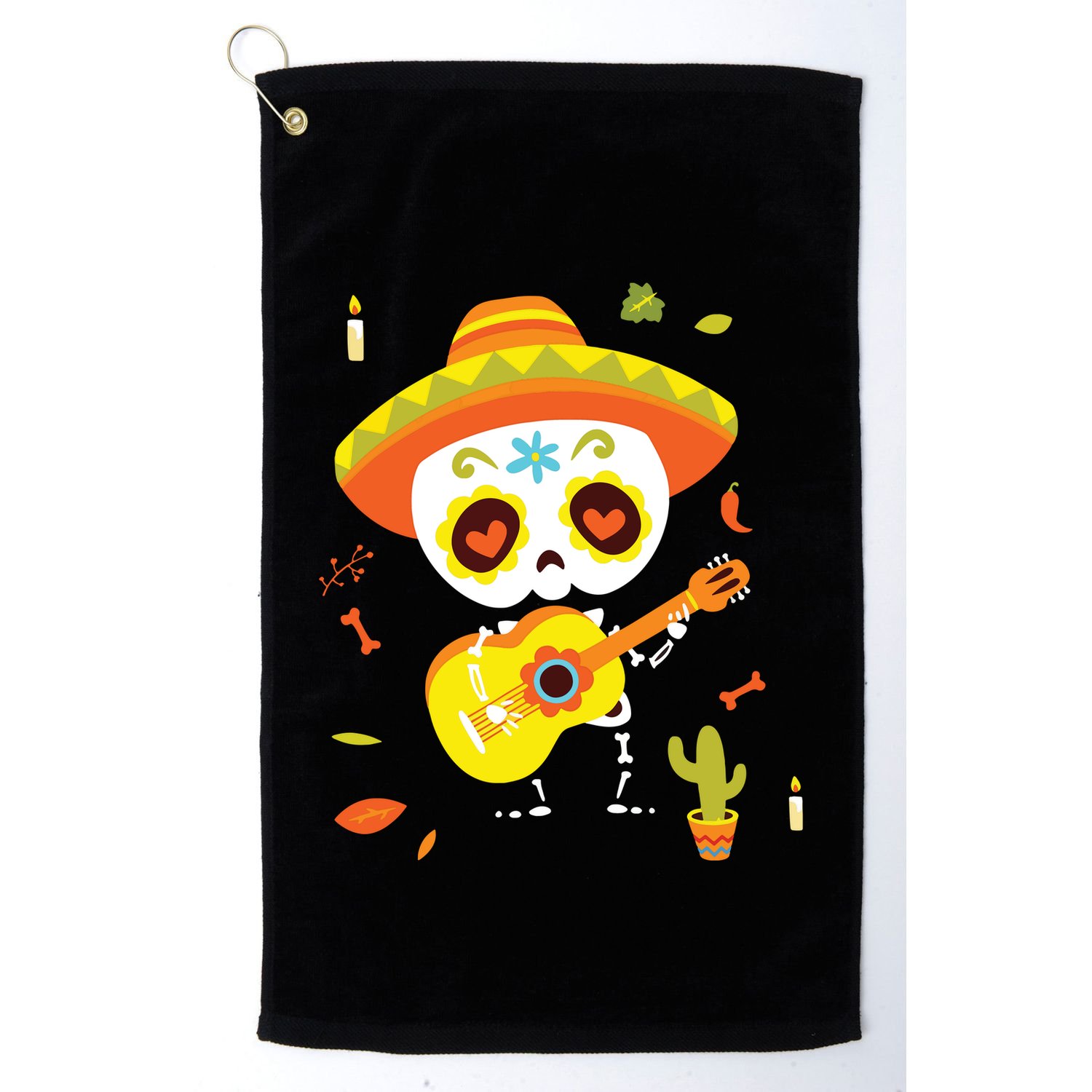 Dia De Los Muertos Mexican Kids Skeleton Sugar Skull Golf Towel