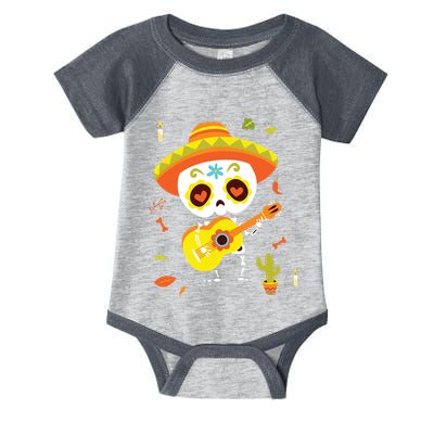 Dia De Los Muertos Mexican Kids Skeleton Sugar Skull Infant Baby Jersey Bodysuit