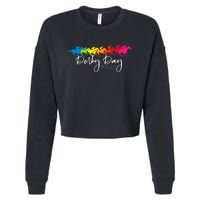 Derby Day Louisville Kentucky Horse Racing Cropped Pullover Crew