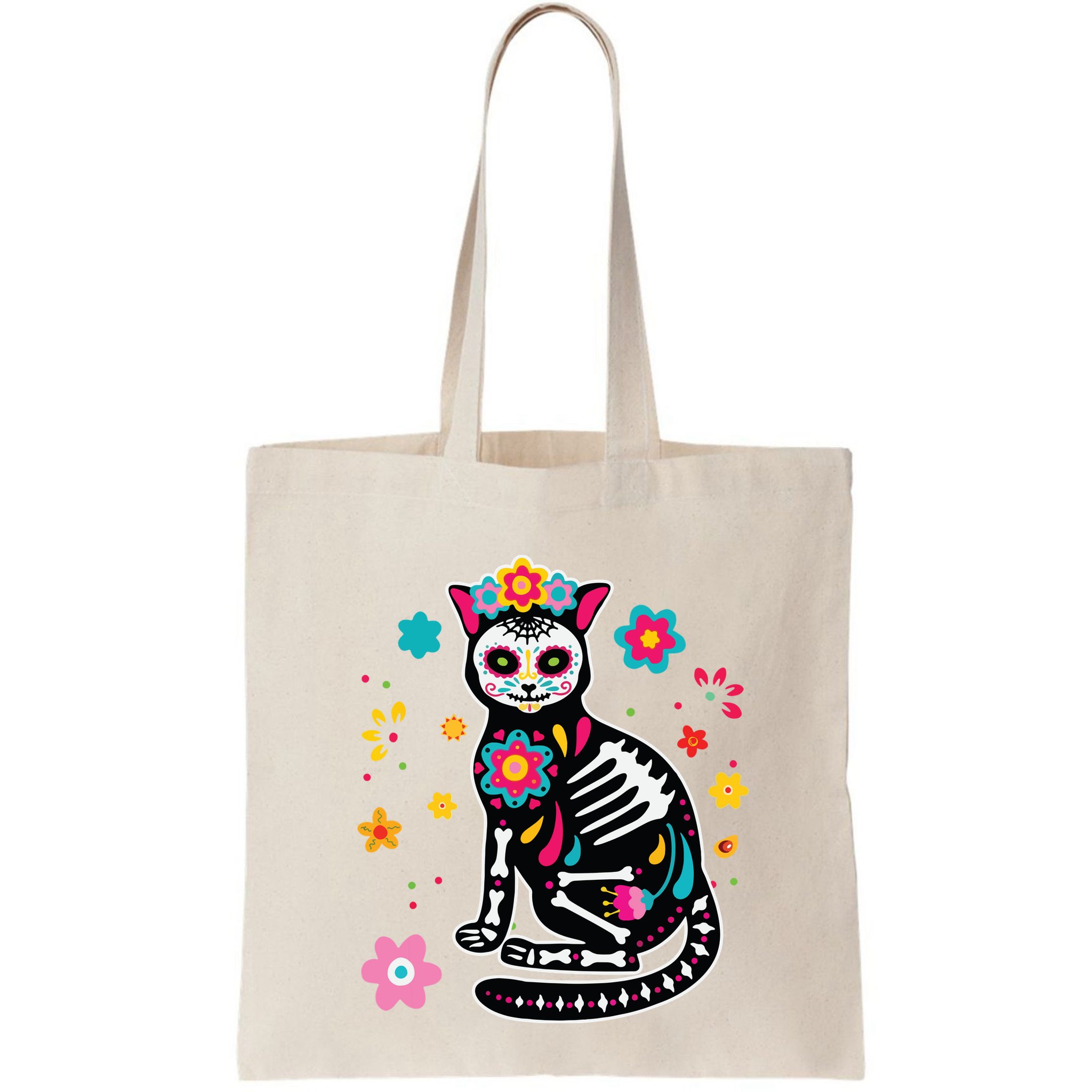 Dia De Los Muertos Cat Sugar Skull Mexican Day Of Dead Bag