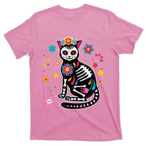 Dia De Los Muertos Cat Sugar Skull Mexican Day Of Dead T-Shirt