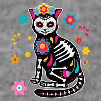 Dia De Los Muertos Cat Sugar Skull Mexican Day Of Dead Sustainable Beanie