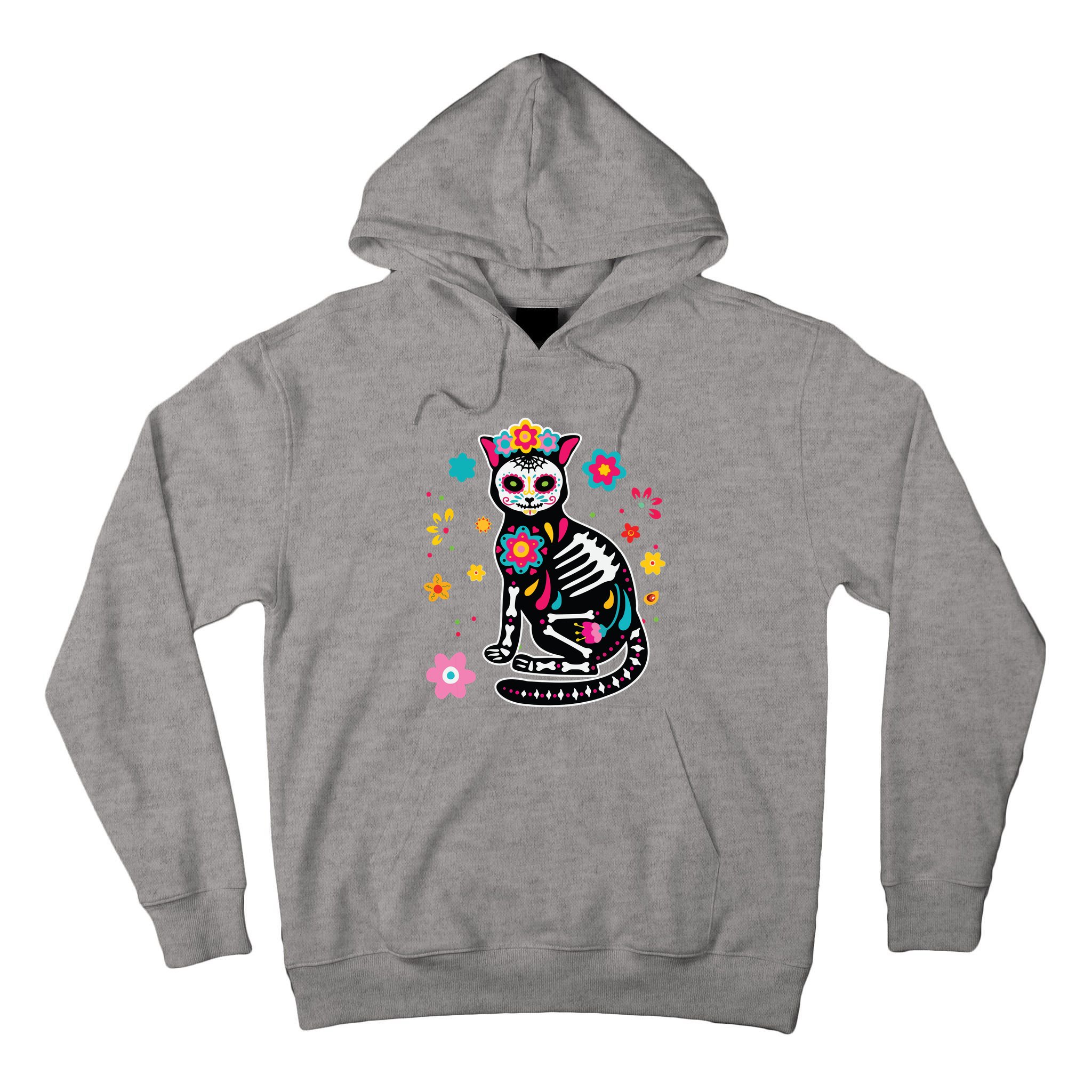 Dia De Los Muertos Cat Sugar Skull Mexican Day Of Dead Tall Hoodie