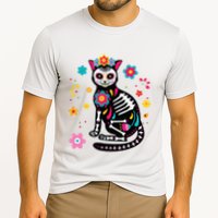 Dia De Los Muertos Cat Sugar Skull Mexican Day Of Dead Cooling Performance Crew T-Shirt