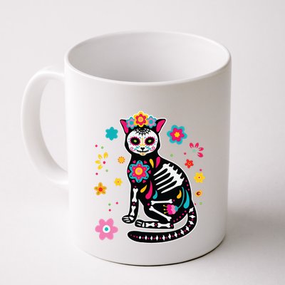 Dia De Los Muertos Cat Sugar Skull Mexican Day Of Dead Mug