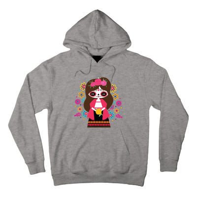 Dia De Los Muertos Mexican Kids Girl Sugar Skull Tall Hoodie