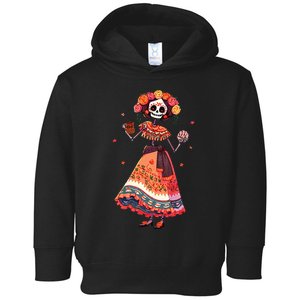 Dia De Los Muertos Day Of The Dead Mexican Sugar Skeleton Toddler Hoodie