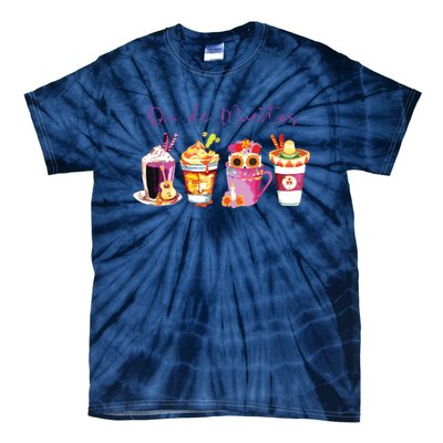 Dia De Los Muertos Skull Coffee Latte Day Of The Dead Drinks Tie-Dye T-Shirt