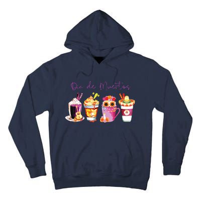 Dia De Los Muertos Skull Coffee Latte Day Of The Dead Drinks Tall Hoodie