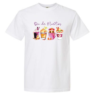 Dia De Los Muertos Skull Coffee Latte Day Of The Dead Drinks Garment-Dyed Heavyweight T-Shirt