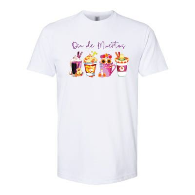 Dia De Los Muertos Skull Coffee Latte Day Of The Dead Drinks Softstyle CVC T-Shirt