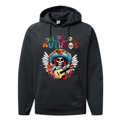 Dia De Los Muertos Catrina Sugar Skull Day of Dead Halloween Performance Fleece Hoodie