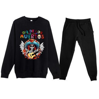 Dia De Los Muertos Catrina Sugar Skull Day of Dead Halloween Premium Crewneck Sweatsuit Set