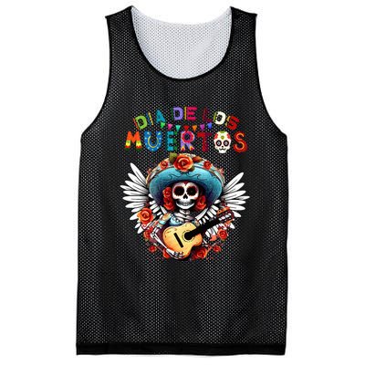 Dia De Los Muertos Catrina Sugar Skull Day of Dead Halloween Mesh Reversible Basketball Jersey Tank