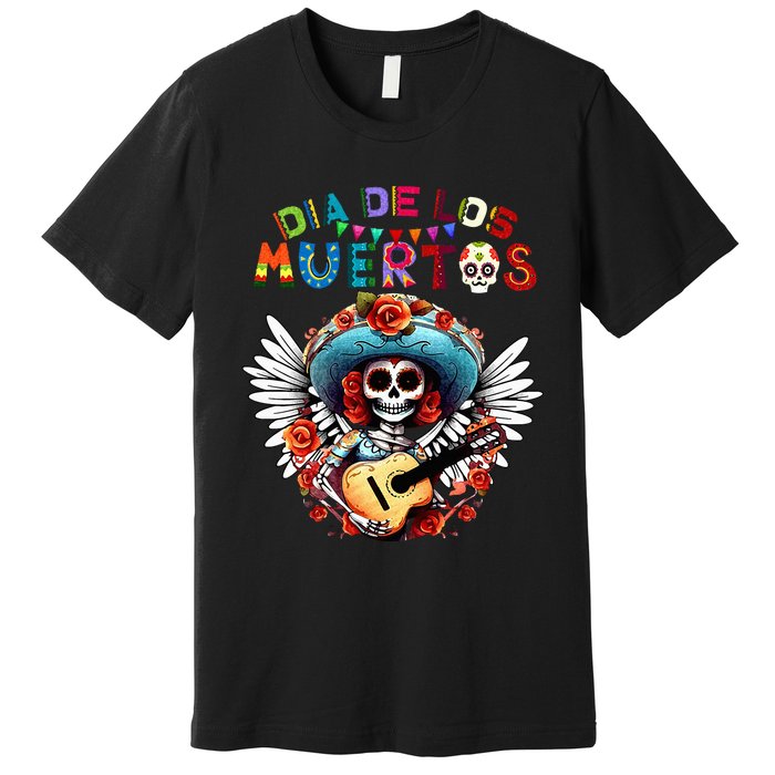 Dia De Los Muertos Catrina Sugar Skull Day of Dead Halloween Premium T-Shirt