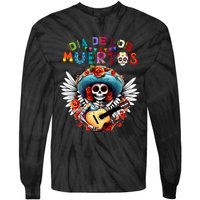 Dia De Los Muertos Catrina Sugar Skull Day of Dead Halloween Tie-Dye Long Sleeve Shirt