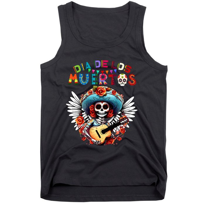 Dia De Los Muertos Catrina Sugar Skull Day of Dead Halloween Tank Top