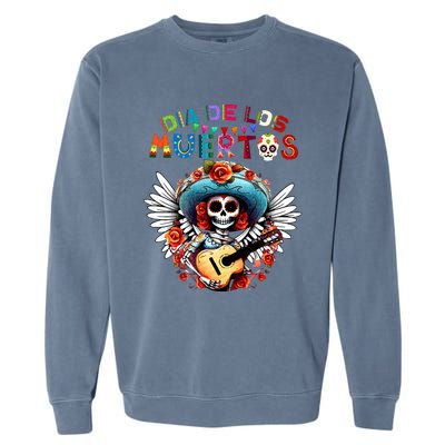 Dia De Los Muertos Catrina Sugar Skull Day of Dead Halloween Garment-Dyed Sweatshirt