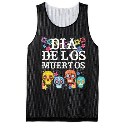 Dia De Los Muertos Sugar Skull Mexican Holiday Mesh Reversible Basketball Jersey Tank