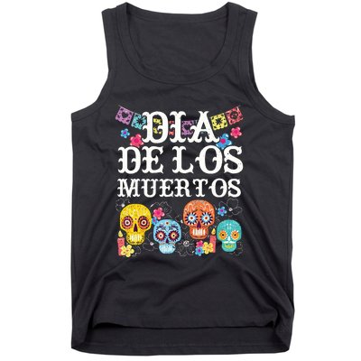 Dia De Los Muertos Sugar Skull Mexican Holiday Tank Top