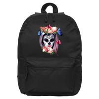 Dia De Los Muertos Sugar Skull Catrina Day Of The Dead 16 in Basic Backpack