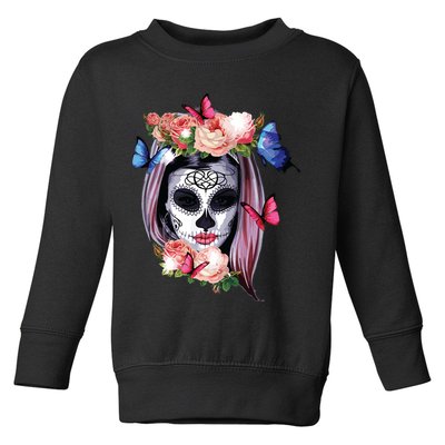 Dia De Los Muertos Sugar Skull Catrina Day Of The Dead Toddler Sweatshirt