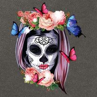 Dia De Los Muertos Sugar Skull Catrina Day Of The Dead Cotton Canvas Backpack