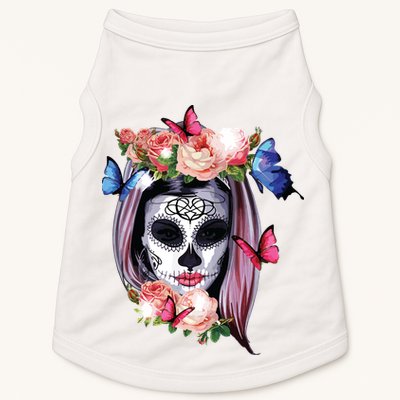 Dia De Los Muertos Sugar Skull Catrina Day Of The Dead Doggie Tank