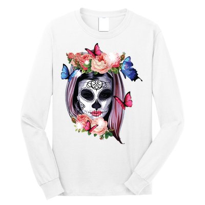 Dia De Los Muertos Sugar Skull Catrina Day Of The Dead Long Sleeve Shirt