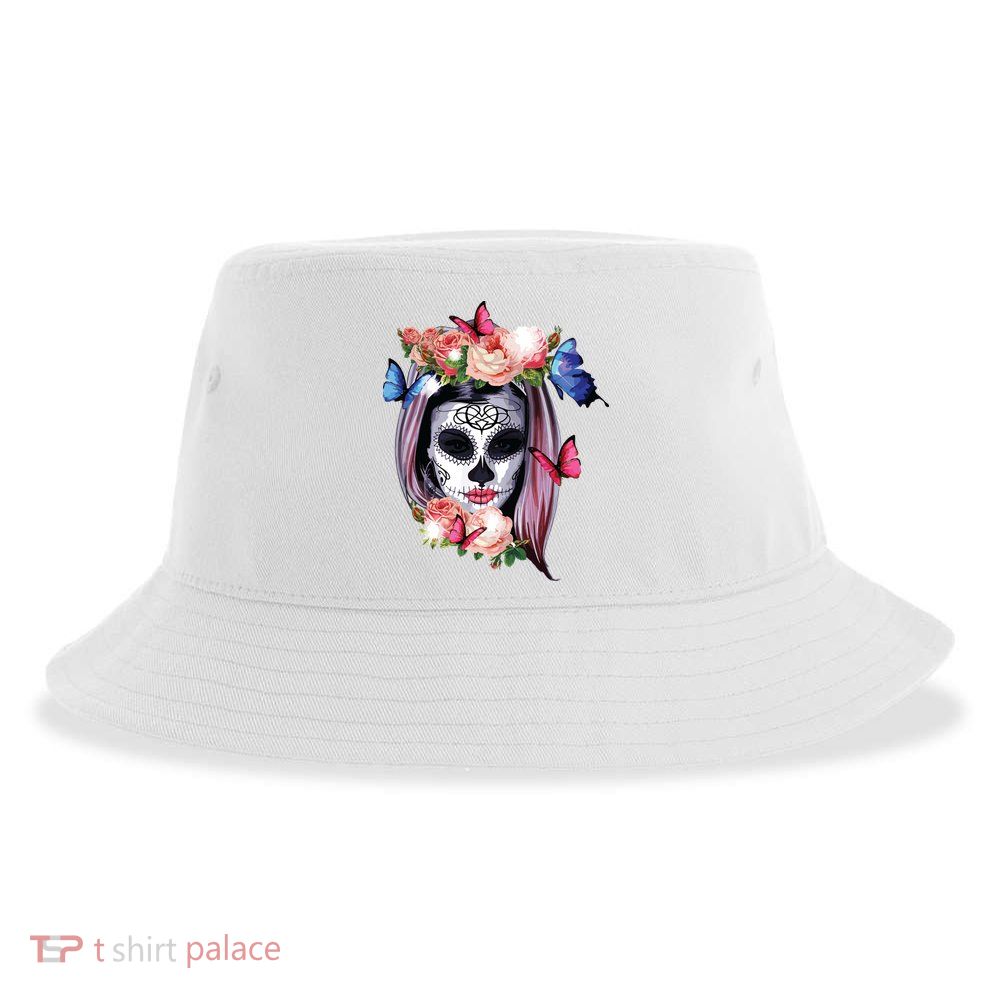 Dia De Los Muertos Sugar Skull Catrina Day Of The Dead Sustainable Bucket Hat