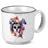 Dia De Los Muertos Sugar Skull Catrina Day Of The Dead 15oz Campfire Ceramic Mug