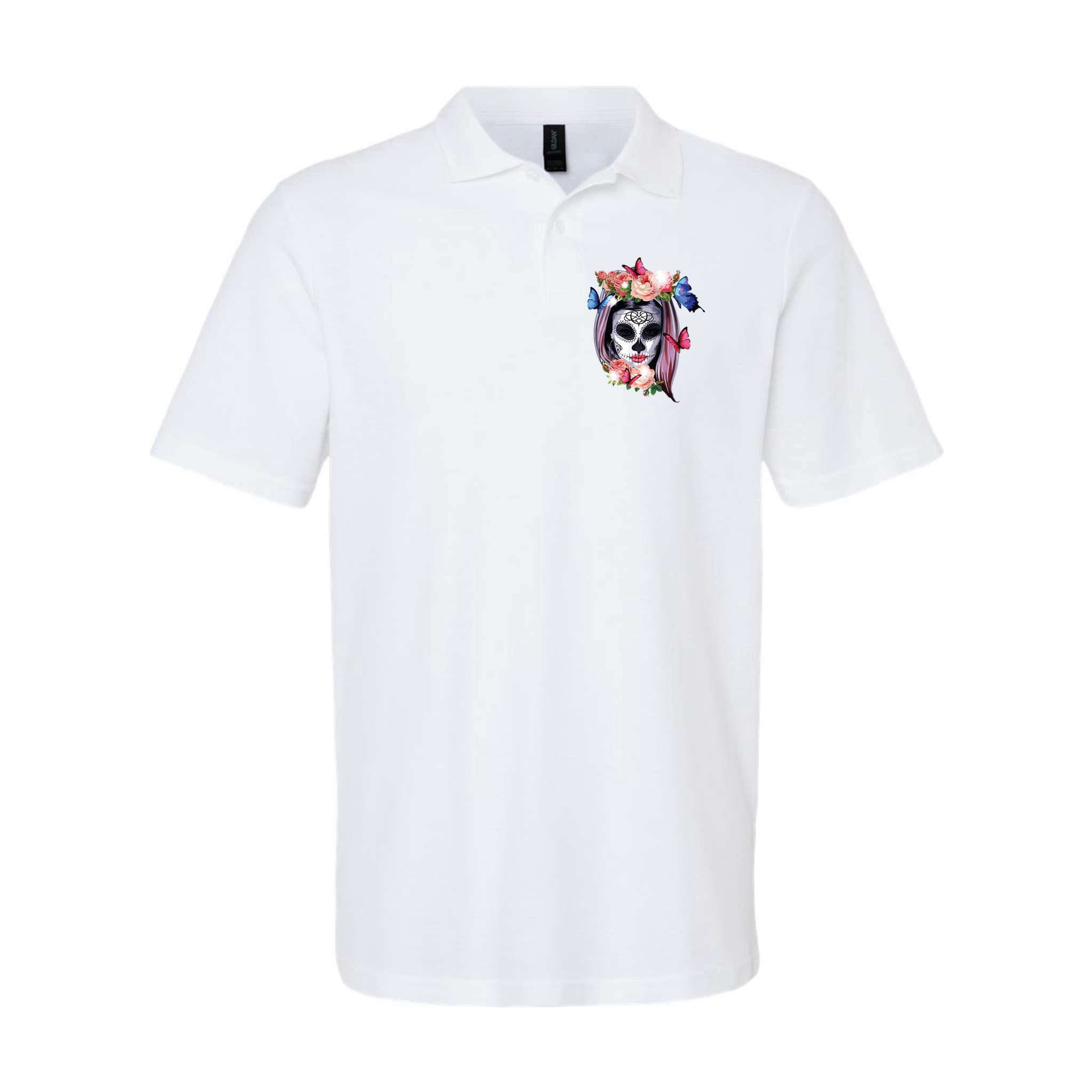 Dia De Los Muertos Sugar Skull Catrina Day Of The Dead Polo