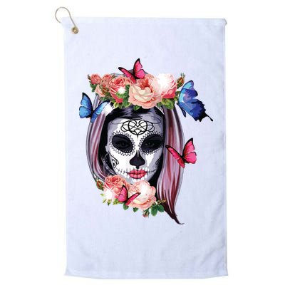Dia De Los Muertos Sugar Skull Catrina Day Of The Dead Golf Towel