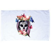 Dia De Los Muertos Sugar Skull Catrina Day Of The Dead Microfiber Hand Towel