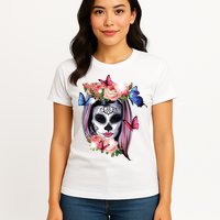 Dia De Los Muertos Sugar Skull Catrina Day Of The Dead Womens T-Shirt
