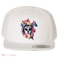Dia De Los Muertos Sugar Skull Catrina Day Of The Dead Wool Snapback Cap